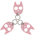 Three light pink Protect A Friend Brutus Bulldog Keychain Weapon with keyring