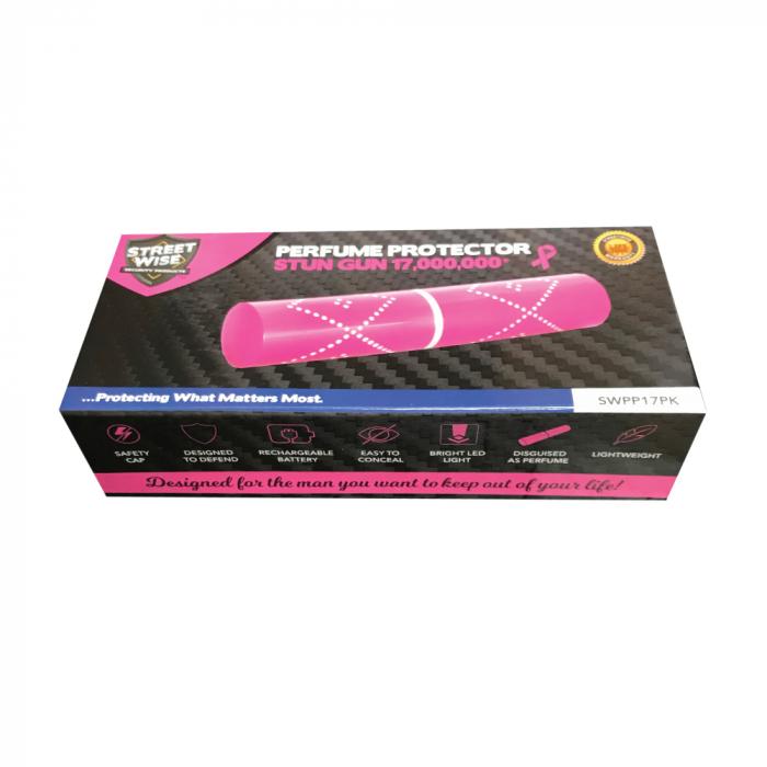 Pink Streetwise Perfume Protector Stun Gun 17M in Packaging