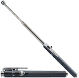 16" Police Force Tactical Automatic Expendable Steel Baton in extended and collapsed form