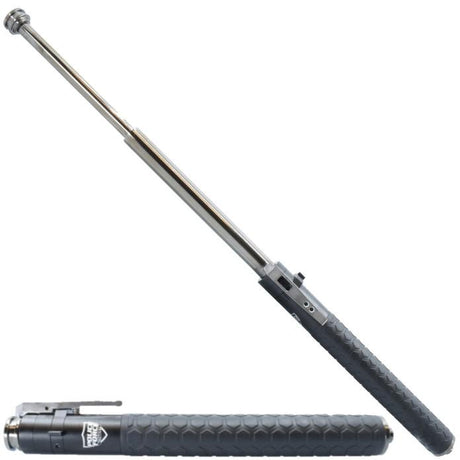 Expandable Steel Baton 21" in both extended and collapsed form