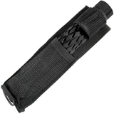 A 16" Police Force Tactical Expandable Solid Steel Baton inside a black holster