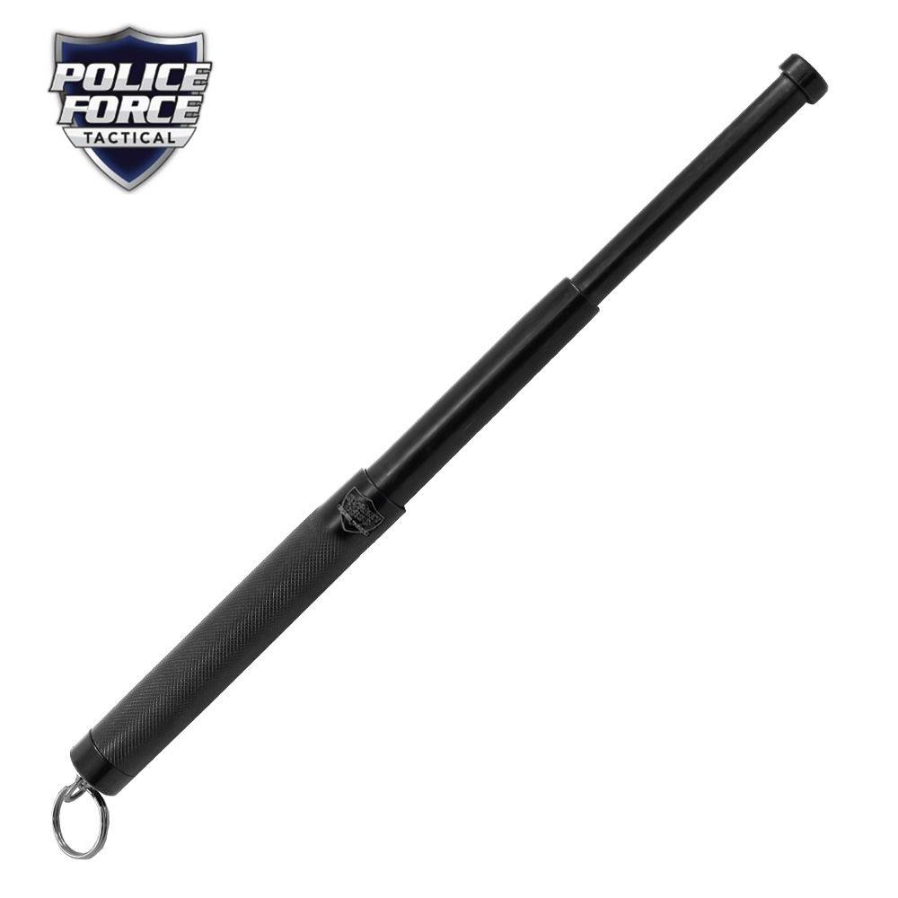 12" Police Force Tactical Expandable Steel Keychain Baton in extended form