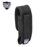 A backview of black Police Force Tactical Nylon Pepper Spray Holster Medium