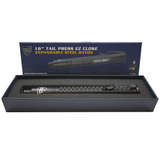 16" Police Force Tactical Push Button EZ Close Expandable Steel Baton  in a packaging