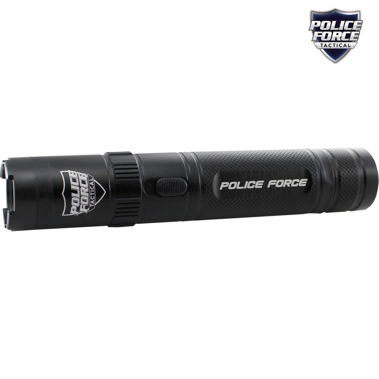 A side view of Police Force Tactical Rechargeable Stun Gun Flashlight 9.2M