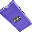 A close up view of purple 98M JOLT Mini Rechargeable LED Triple Stun Gun 