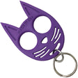 Purple My Kitty Plastic Self-Defense Keychain Weapon with keyring
