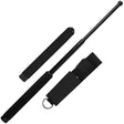 31 inch Solid Steel Expandable Baton with Nylon Holster in both extended and retracted state from Rothco
