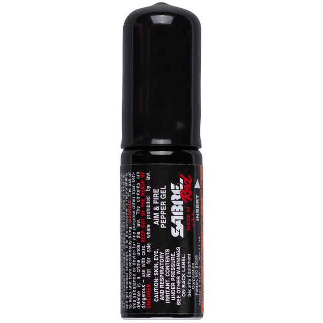Black Canister of SABRE Red Aim & Fire Pepper Gel Refill