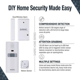 Features of SABRE® Wireless Home Security Alarm System including comprehensive detection, 125db alarm and its multiple settings