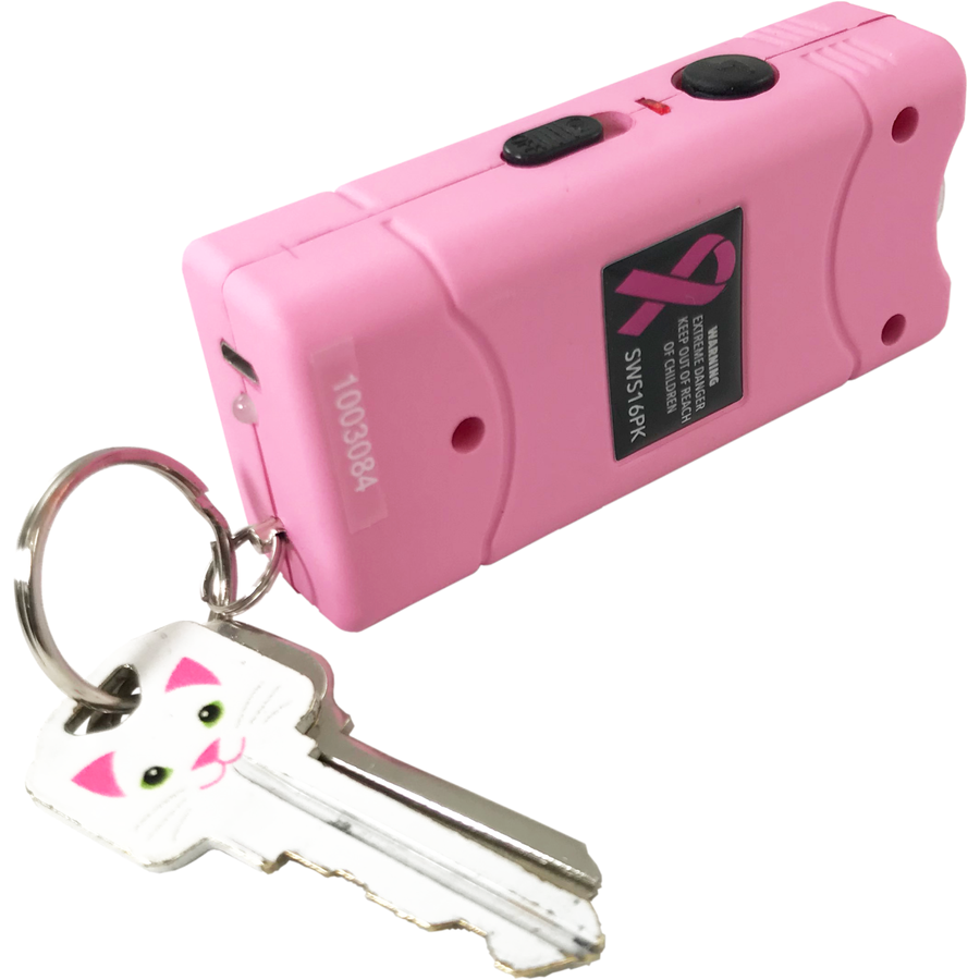 pink stun gun with keychain