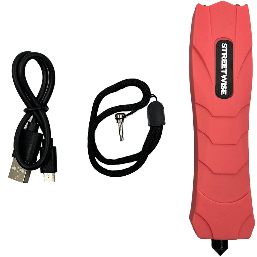 Streetwise™ Serpent LED Glass Breaker Stun Gun 83M with lanyard and charging chord