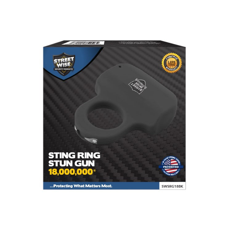 SWSRG18BK streetwise sting ring black new packaging stun gun