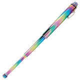 Multi-colored 12" Safety Tech Expandable Steel Keychain Baton fully extended