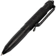 Black tactical pen with pointed carbide tip for glass breaking from Safety Tech