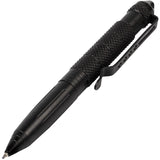 Black tactical pen with pointed carbide tip for glass breaking from Safety Tech