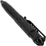 Closeup view of Glass Breaker Carbide Tip of Safety Tech Tactical Pen 
