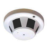 White SpyWfi™ Cone Smoke Detector with Hidden Spy 1080P Camera and Wifi