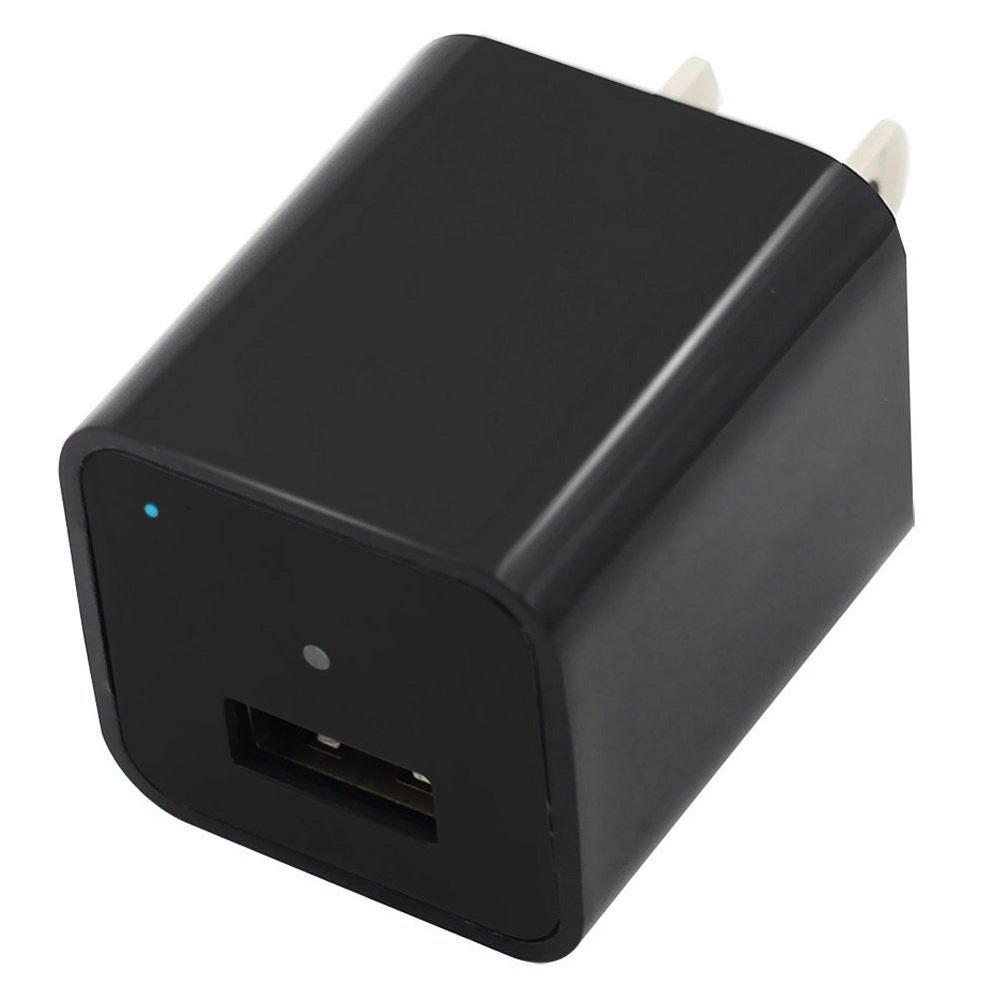 back view of SpyWfi USB Wall Charger Motion Detection Hidden Spy Camera 1080p HD DVR