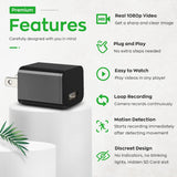 Multiple features of SpyWfi USB Wall Charger Motion Detection Hidden Spy Camera 1080p HD DVR