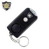 Black Streetwise 130dB Keychain Panic Alarm with LED Light and keyring