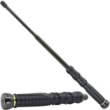 21" Streetwise Dark Knight expandable baton shown fully extended and in collapsed form