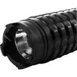 a closeup view of the Streetwise™ Expandable 19" LED Stun Gun Baton 30M, showing its prongs for stunning.