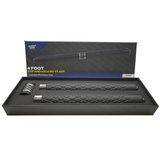the complete set of the Streetwise™ Expandable 19" LED Stun Gun Baton 30M in its packaging.