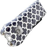 A black and blue geometric patterned Streetwise™ Ladies' Choice LED Stun Gun Alarm 21M
