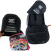 A black Streetwise Level IIIA Bulletproof Backpack Soft Armor Insert placed into a child's backpack 