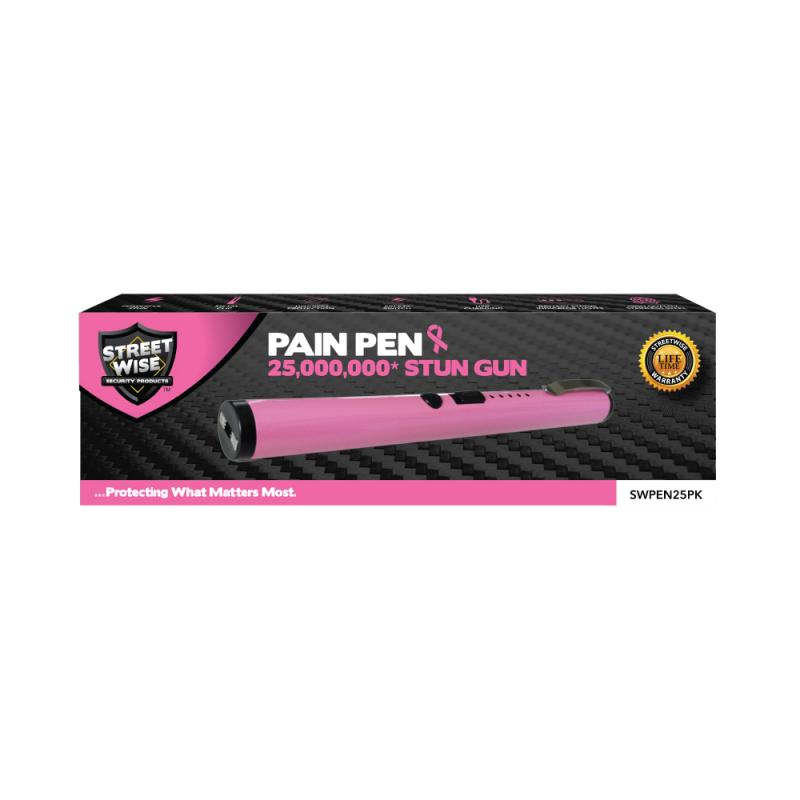 Streetwise Pain Pen Rechargeable Stun Gun 25M in packaging