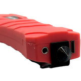 Closeup view of Glass breaker tip of Streetwise Serpent LED Glass Breaker Stun Gun