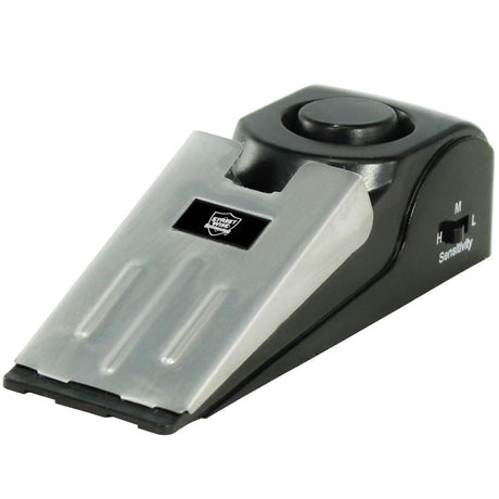a front view of Streetwise Super Door Stop Wedge Portable Alarm 125dB
