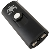 a top view of the Streetwise USB Secure Keychain Stun Gun 22M, showcasing its metal prongs.