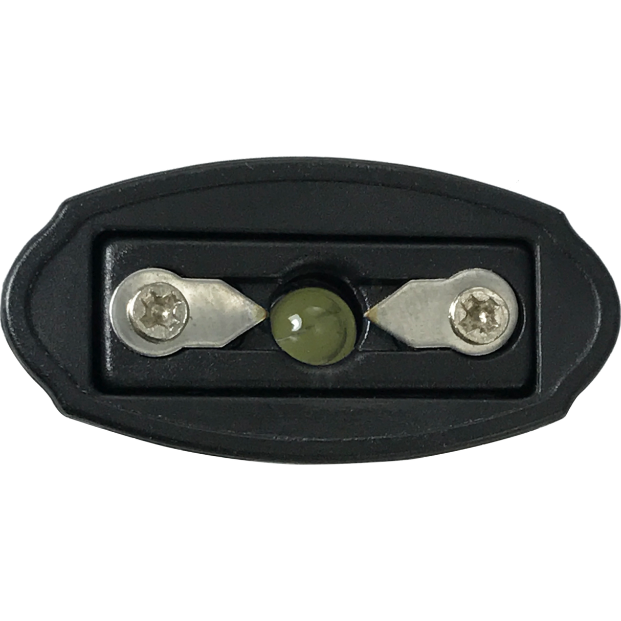 a close up view of the top of a Streetwise USB Secure Keychain Stun Gun, showcasing its metal prongs for stun.