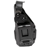 a view of the TASER 7 CQ Home Defense Shooting Stun gun clip on black holster with its clip off