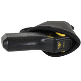 a back view of the TASER Pulse IWB Ambidextrous Sticky Holster with its gun inside the holster