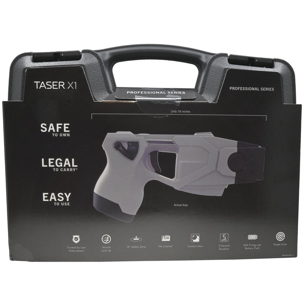 the TASER X1 Reloadable Shooting Stun Gun Bundle Pack in its packaging