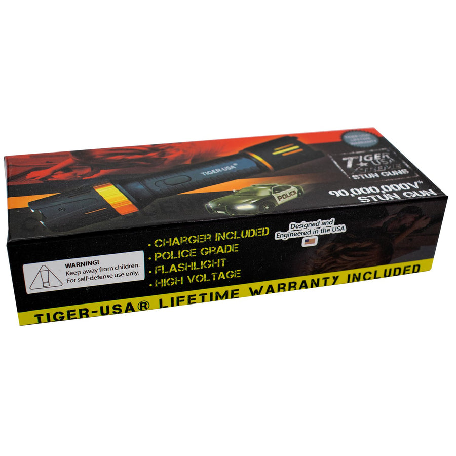 Tiger-USA Xtreme® Rechargeable Police Stun Gun Flashlight 90M