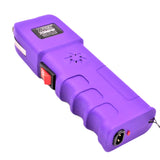 a back view of the purple Tiger-USA Xtreme Sanctuary LED Alarm Stun Gun 