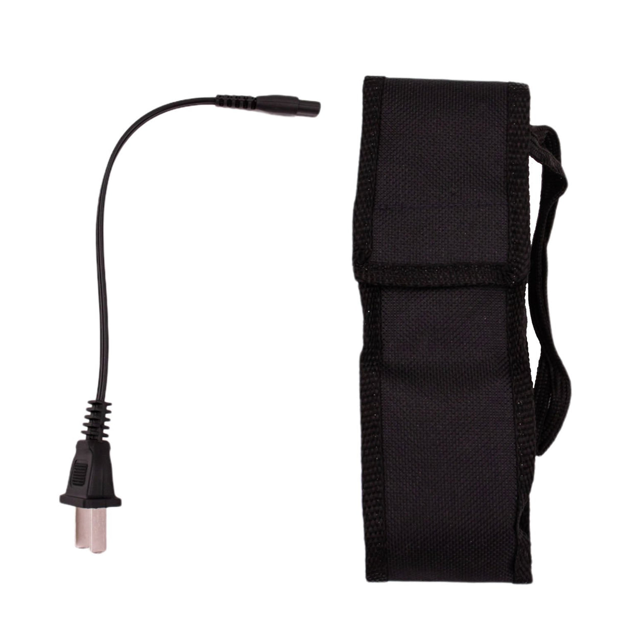 the pink Tiger-USA Xtreme Sanctuary LED Alarm Stun Gun's sheath and plug
