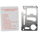 WeaponTek 11-in-1 Wallet Credit Card Tool Survival Utility Pocket Knife tool list 
