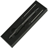 4-in-1 Tactical Pen Knife w/ Stylus & Glassbreaker in a black box with foam