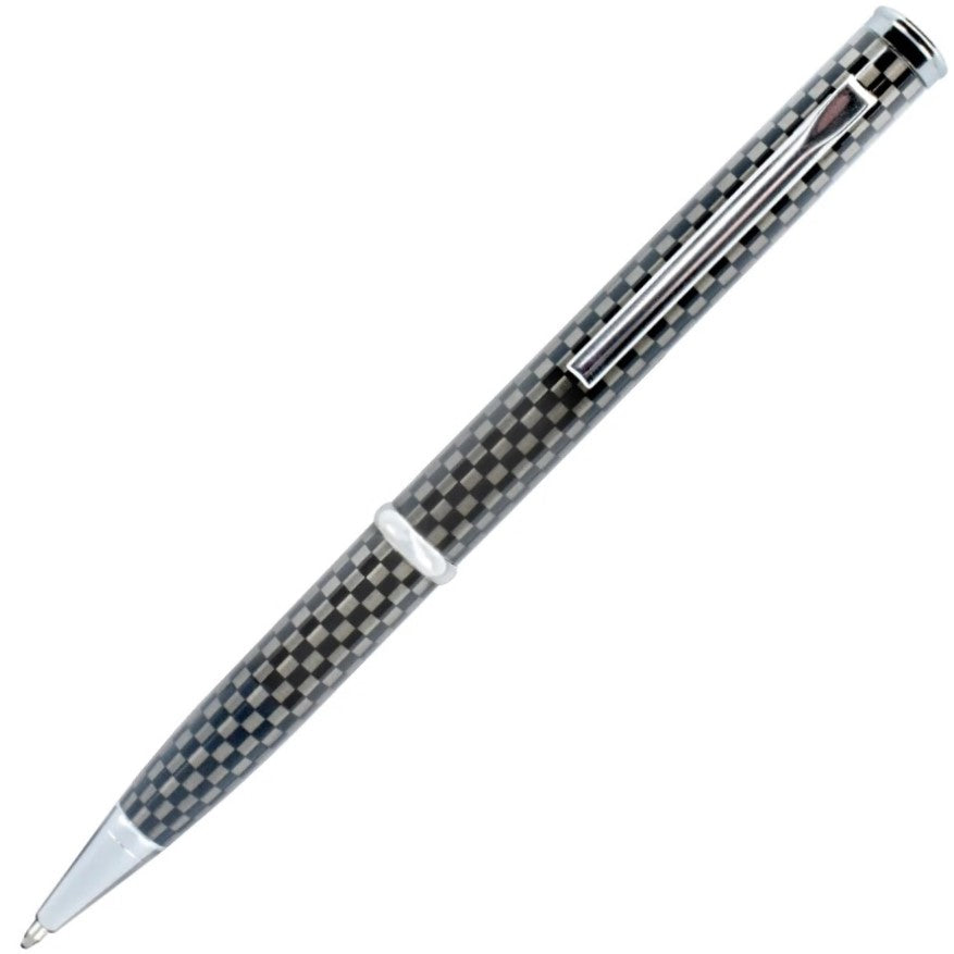 a checkered WeaponTek Concealed Stainless Steel Serrated Pen Knife 2.13"