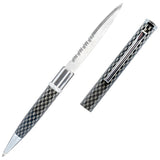 checkered WeaponTek Concealed Stainless Steel Serrated Pen Knife 2.13"