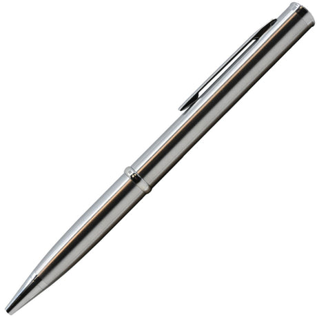 2.13" Silver Concealed Stainless Steel Serrated Pen Knife with cap on