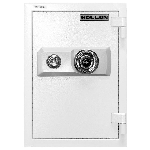 An open white Hollon 500D Fireproof Combination Dial Lock Home Safe
