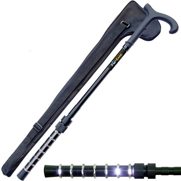 ZAP™ Rechargeable LED Stun Gun Walking Cane 1M