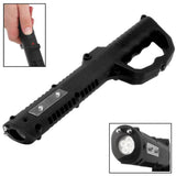 a ZAP Rechargeable 4-Contact Point 11.5" Stun Baton with two photo closeups to highlight the features of the product