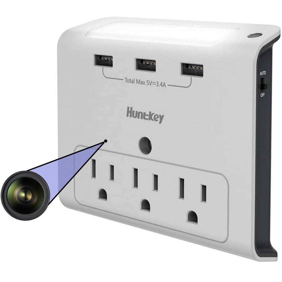 SpyWfi™ Night Light USB Plug Adapter Hidden Spy Camera 4K WiFi